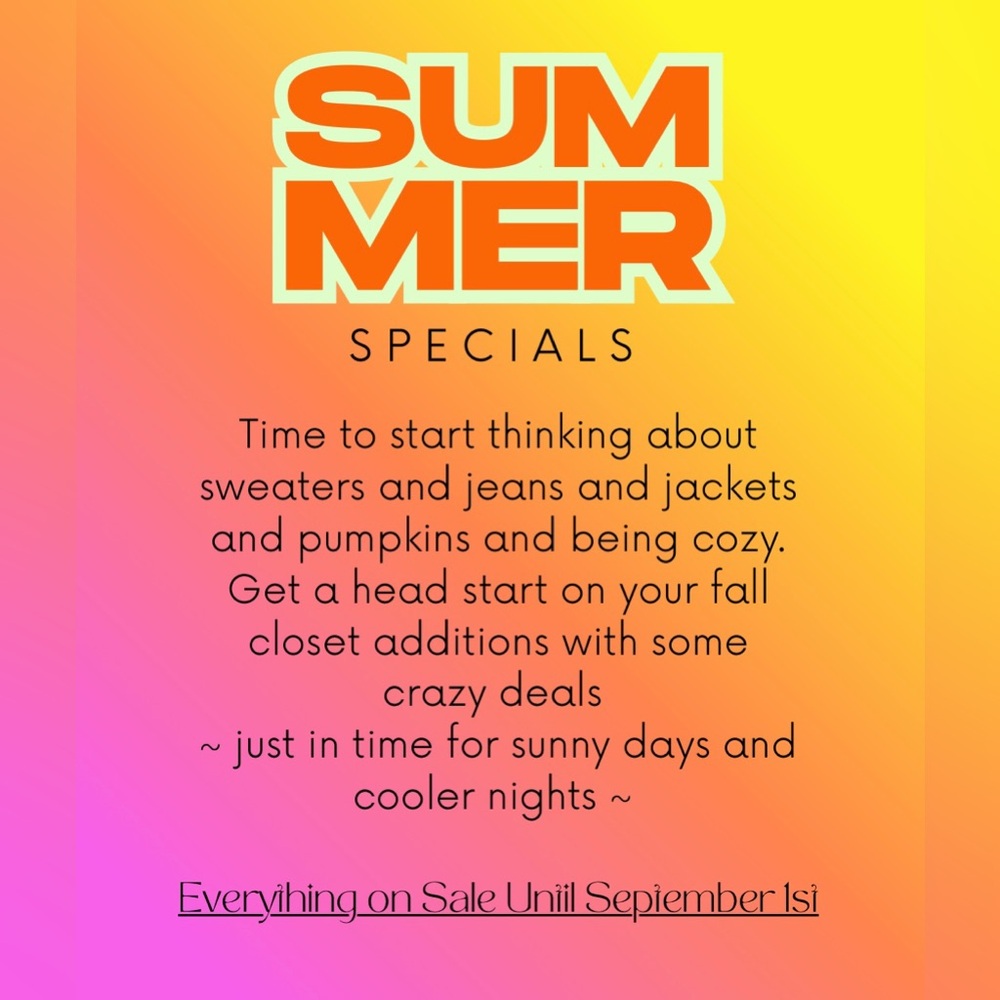 End of Summer Sale